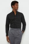 Burton Black Skinny Fit Long Sleeve Stretch Cotton Shirt thumbnail 1
