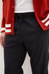 Burton Slim Fit Navy Tonal Check Cuffed Trousers thumbnail 4