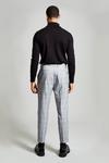 Burton Slim Fit Grey Micro Check Smart Trousers thumbnail 3