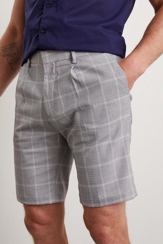 Burton Chino Shorts Grey Micro Check 2