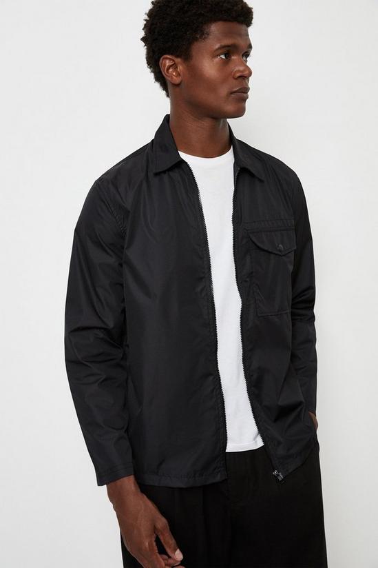Burton Black Nylon Overshirt Jacket 1