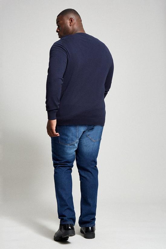 Burton Plus Slim Fit New Dark Blue Jeans 3