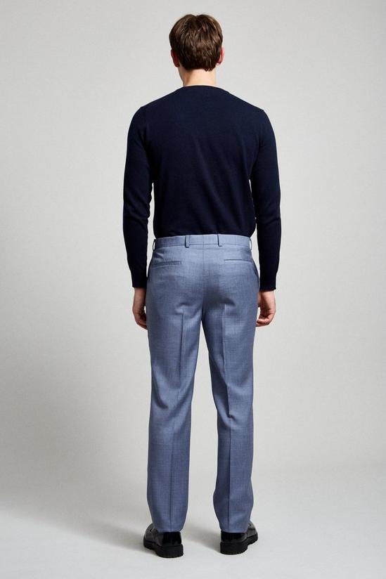 Burton Texture Fit Premium Light Blue Wool Suit Trousers 3
