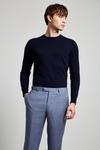 Burton Texture Fit Premium Light Blue Wool Suit Trousers thumbnail 4