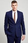 Burton Slim Fit Royal Blue Merino Wool Suit Jacket thumbnail 1