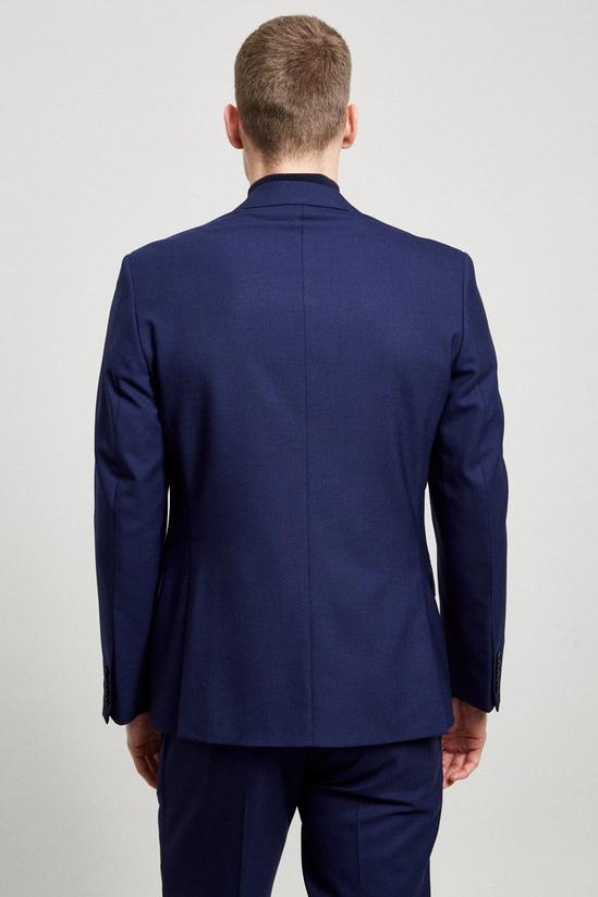 Burton Slim Fit Royal Blue Merino Wool Suit Jacket 3