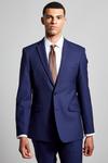 Burton Skinny Fit Royal Blue Merino Wool Suit Jacket thumbnail 1