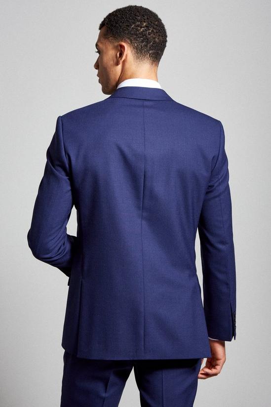 Burton Skinny Fit Royal Blue Merino Wool Suit Jacket 3
