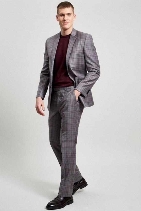 Burton 1904 Grey Check Wool Suit Trousers 2