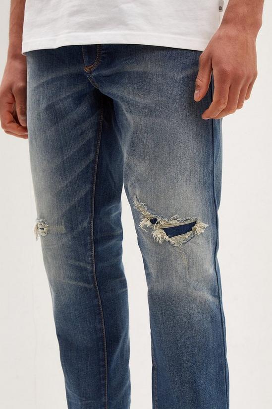 Burton Slim Vintage Rip And Repair Jeans 4