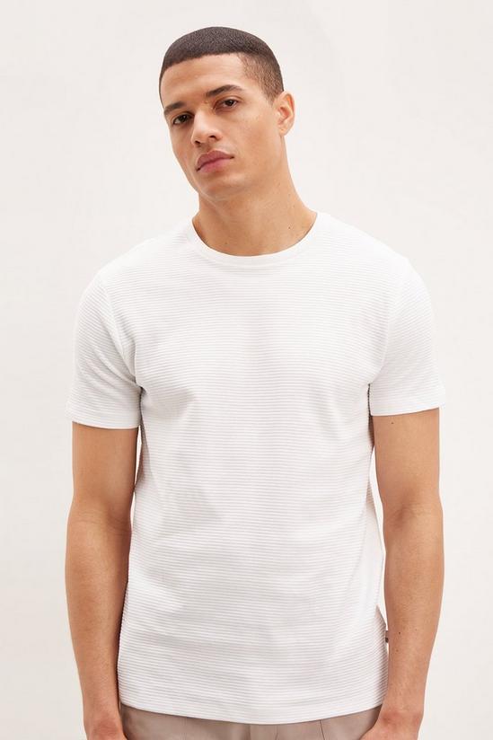 Burton White Textured T-shirt 1