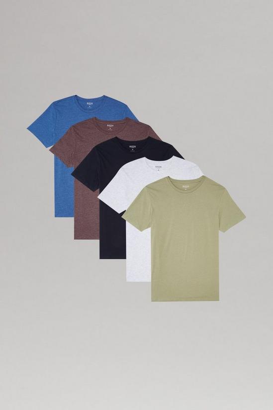 Burton Regular Assorted Colour Crew T Shirt 5 Pack 1
