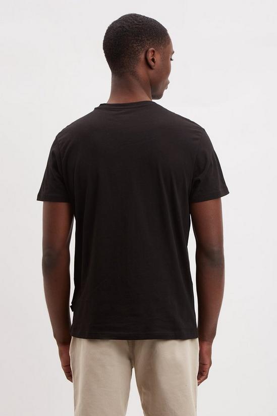 Burton Regular Fit Black Short Sleeve Grandad T-Shirt 3