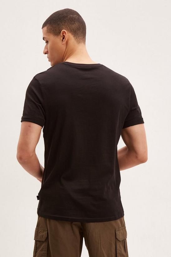 Burton Slim Fit Black Roll Sleeve T-Shirt 3