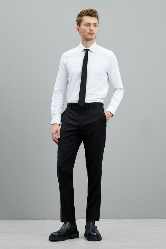 Burton Slim Fit Black Stretch Tuxedo Trouser 1