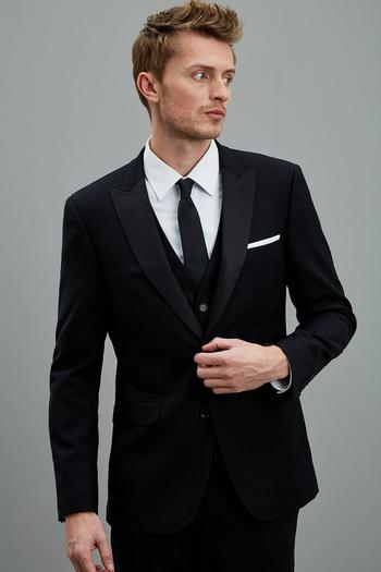 Related Product Slim Fit Black Stretch Tuxedo Jacket