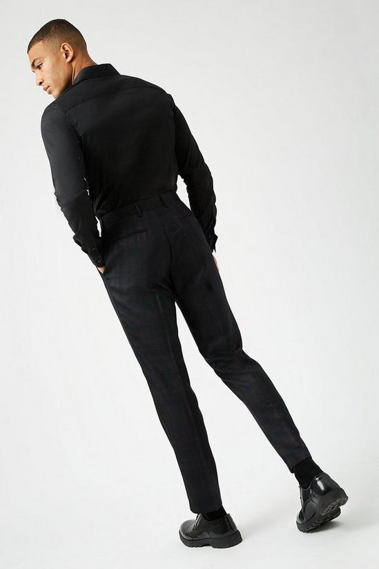 Burton Slim Charcoal Shadow Check Trouser 3