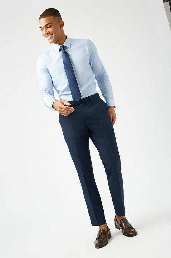 Burton Slim Blue Texture Trouser 1