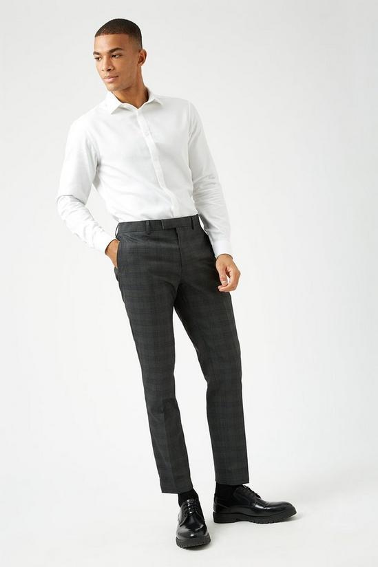 Burton Slim Grey Check Trouser 1