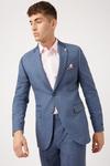 Burton 1904 Slim Fit Blue Wool Blend Tweed Jacket thumbnail 1