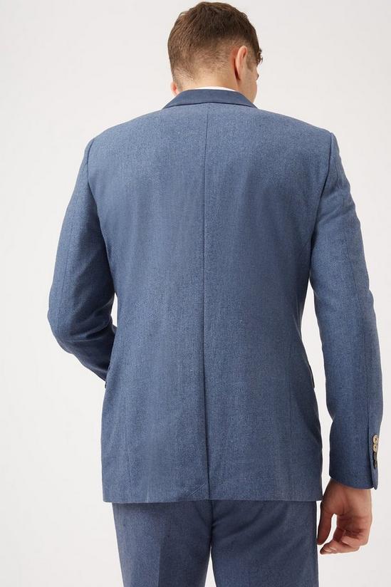Burton 1904 Slim Fit Blue Wool Blend Tweed Jacket 3