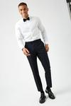 Burton Slim Navy Textured Tuxedo Trouser thumbnail 1