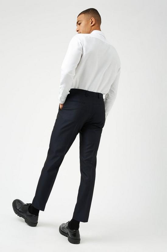 Burton Slim Navy Textured Tuxedo Trouser 3