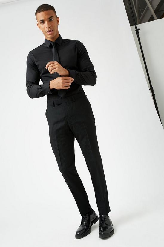 Burton Slim Black Tuxedo Trouser 1
