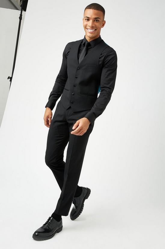 Burton Slim Black Tuxedo Trouser 2