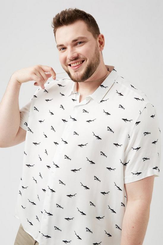Burton Plus White Shark Print Shirt 4
