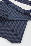 Burton 1904 Navy Patterned Silk Tie And Pocket Square Set thumbnail 3