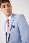 Burton Slim  Blue Cotton  Linen Suit Jacket thumbnail 4