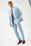 Burton Slim Blue Cotton Sateen Suit Trousers thumbnail 2