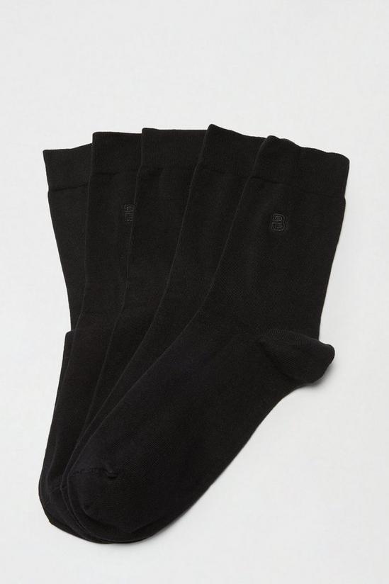 Burton 10 Pack Black B Logo Embroidered Socks 2