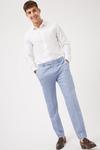 Burton Slim  Blue Cotton  Linen Suit Trouser thumbnail 2