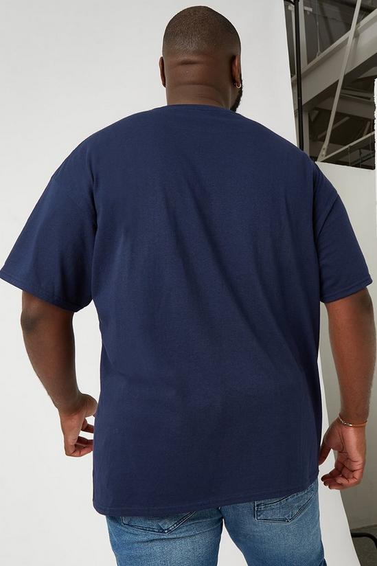 Burton Plus and Tall Short Sleeve Navy St Tropez Print T-shirt 3