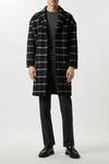 Burton Relaxed Fit Wool Checked Overcoat thumbnail 1