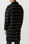 Burton Relaxed Fit Wool Checked Overcoat thumbnail 3