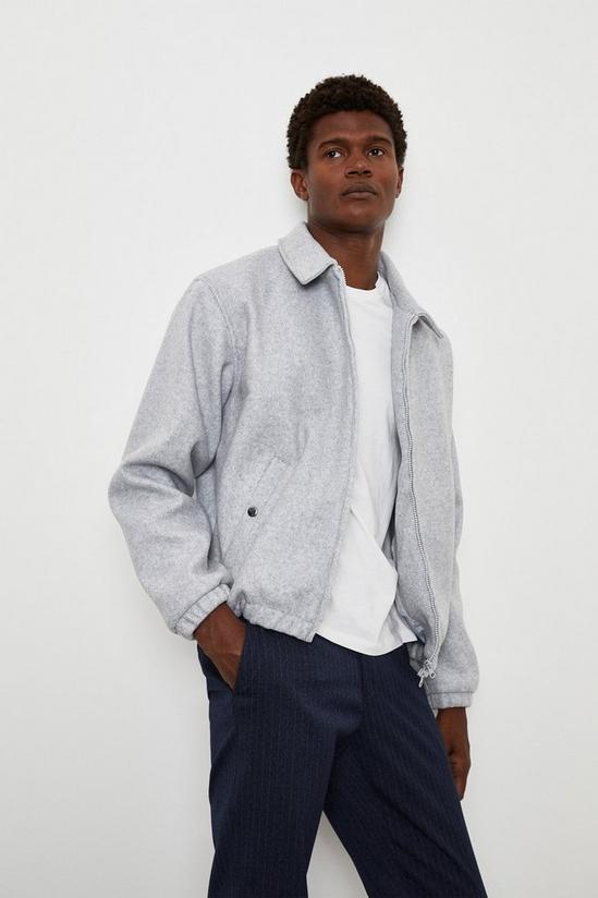 Burton Regular Fit Faux Wool Harrington Jacket 1