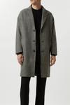 Burton Relaxed Fit Wool Dogtooth Overcoat thumbnail 1