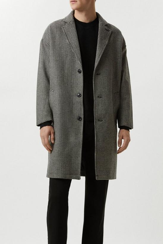 Burton Relaxed Fit Wool Dogtooth Overcoat 1