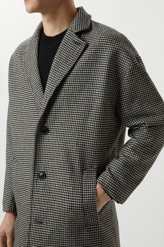 Burton Relaxed Fit Wool Dogtooth Overcoat 4