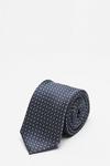 Burton Navy And Silver Jacquard Wide Tie thumbnail 1