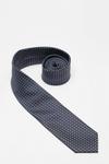 Burton Navy And Silver Jacquard Wide Tie thumbnail 2