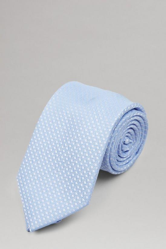 Burton Light Blue Jacquard Tie 1