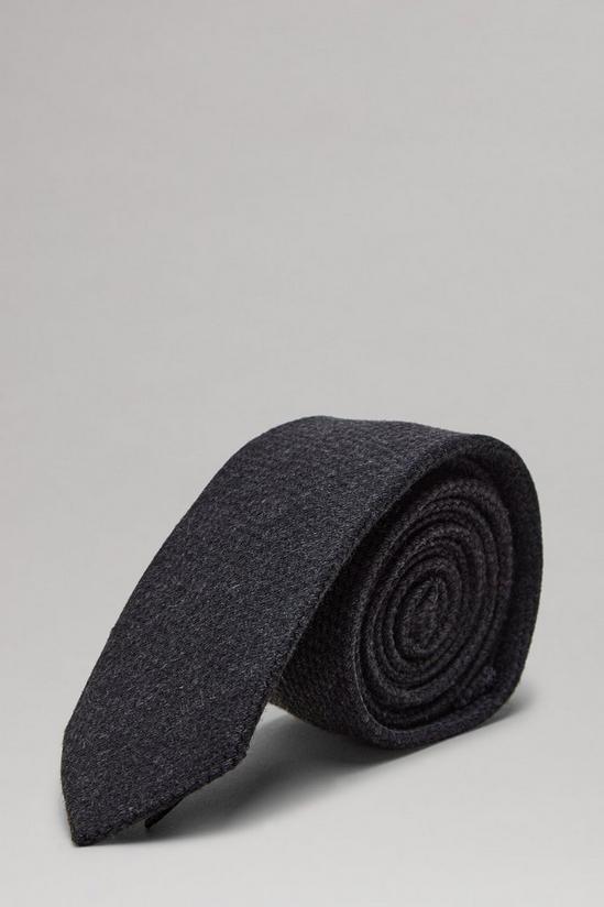 Burton Grey Brushed Wool Tie 1
