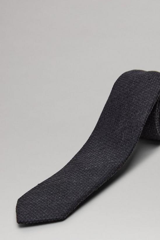 Burton Grey Brushed Wool Tie 2