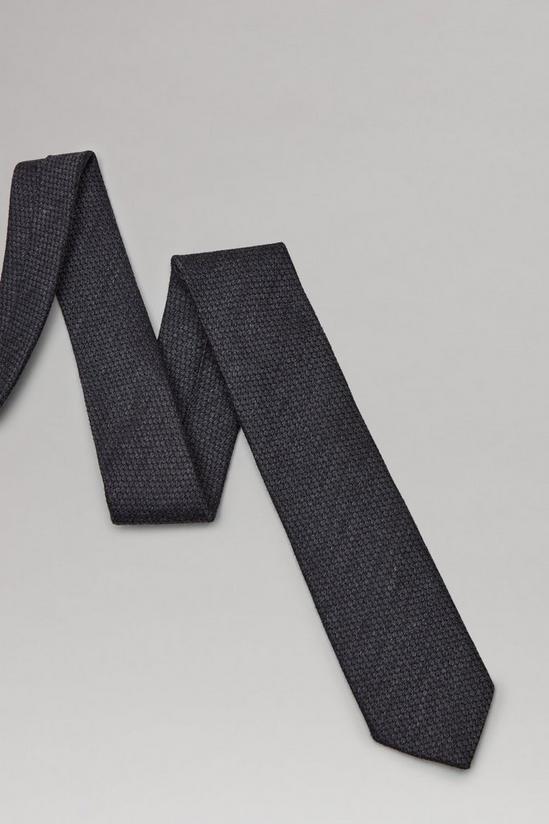 Burton Grey Brushed Wool Tie 3
