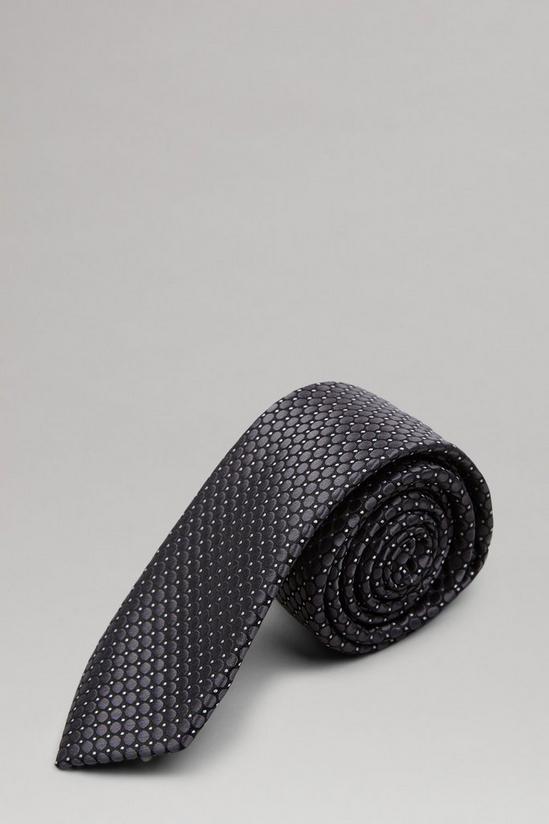 Burton Black And Grey Jacquard Tie 1