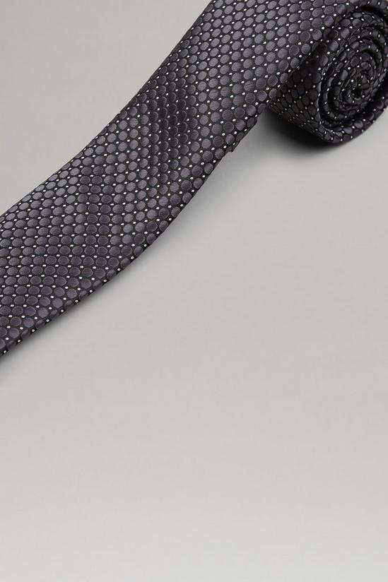 Burton Black And Grey Jacquard Tie 2